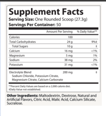 RECOVERY CARB & ELECTROLYTES